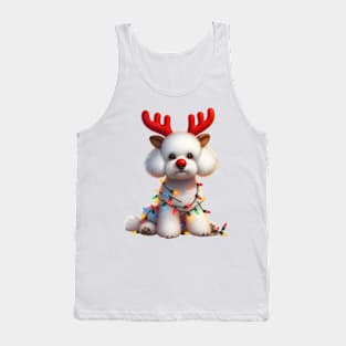 Christmas Red Nose Bichon Frise Dog Tank Top